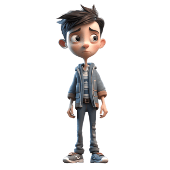 Elegant 3D Fashion Boy with Top Hat Ideal for Vintage or Victorian Themes PNG Transparent Background