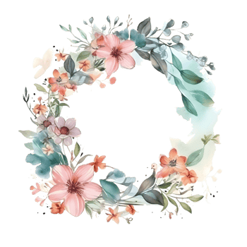 Elegant botanical invitation with delicate roses and greenery PNG Transparent Background