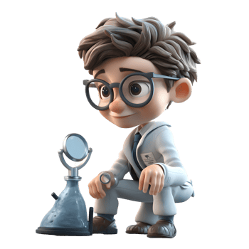 Stylish 3D Doctor with Tissue Great for Medical Reception or Waiting Room Designs PNG Transparent Background