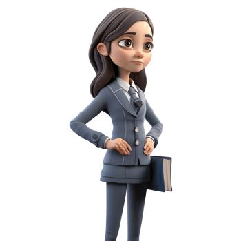 Energetic and Adorable Business Women Active and Fun Characters for Corporate Videos and Presentations PNG Transparent Background