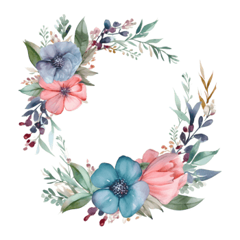 Botanical wreath with hand-lettered calligraphy for a romantic touch PNG Transparent Background