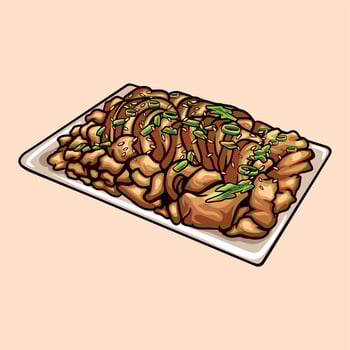 jokbal food vector