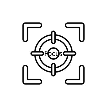 Focus  Vector  outline Icons. Simple stock illustration stock