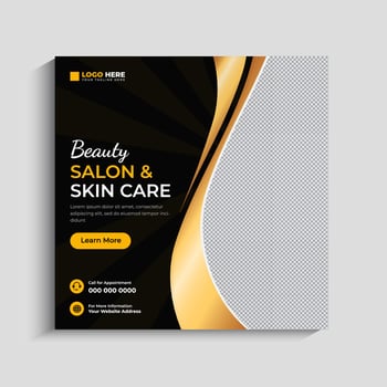 Beauty Salon and skin care social media post template vector