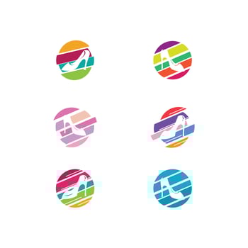 Women shoe logo design vector illustration