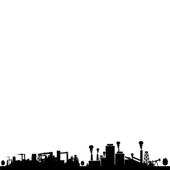Silhouette of the urban landscape vector