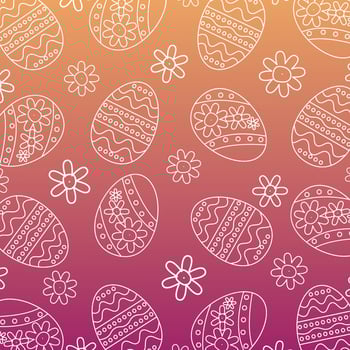 geometric pattern abstract background, with easter egg and floral ornament. Template for banners, posters, social media, greeting cards, spring gift wrapping. vector