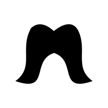 Black silhouette of a mustache vector