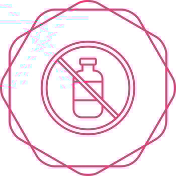 No Liquids Vector Icon