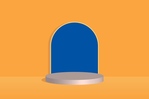 Abstract minimal scene with Cylinder Podium. Stage Mockup Showcase for Product, Banner, Sale, Presentation, Cosmetic, and Discount. 3D free vector