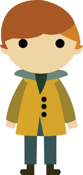 Cute cartoon illustration of young people in stylish casual clothes stock illustration vector