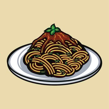 spaghetti food vector