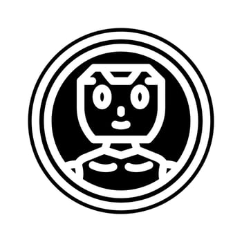 ai chat bot glyph icon vector illustration