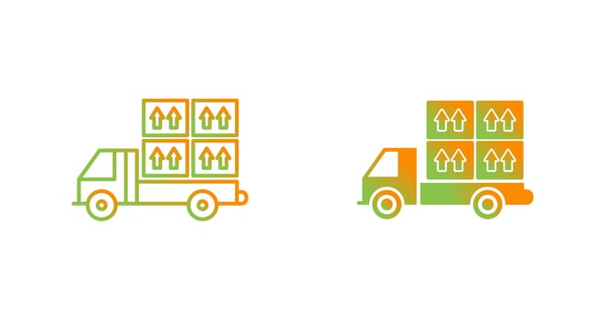 Loaded Truck Vector Icon