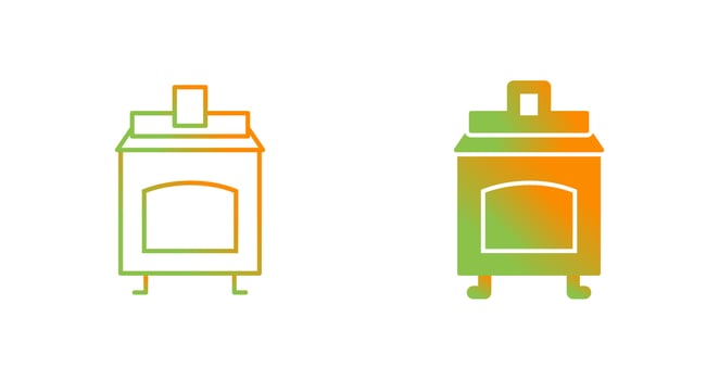 Coal Furnace Vector Icon