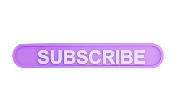 3d rendering Subscribe icon, subscribe to channel, blog. png