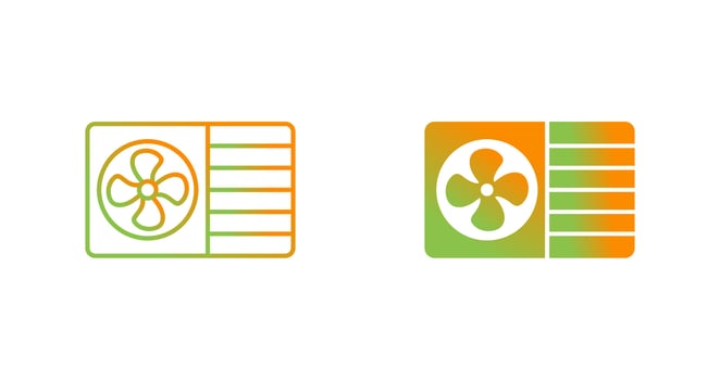 AC Window Unit Vector Icon
