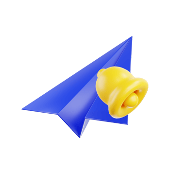 3D render Blue paper airplane icon, Send an email or message concept png