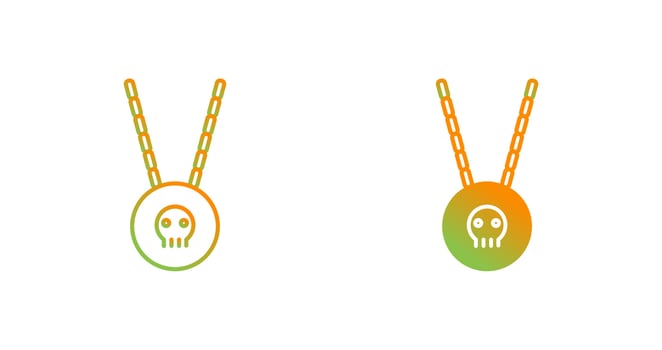 Pirate Necklace Vector Icon