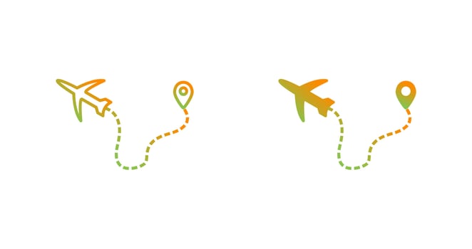 Plane Flying Vector Icon