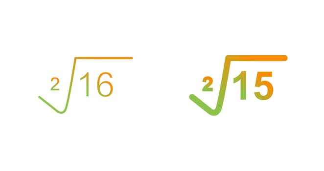 Square Root Vector Icon