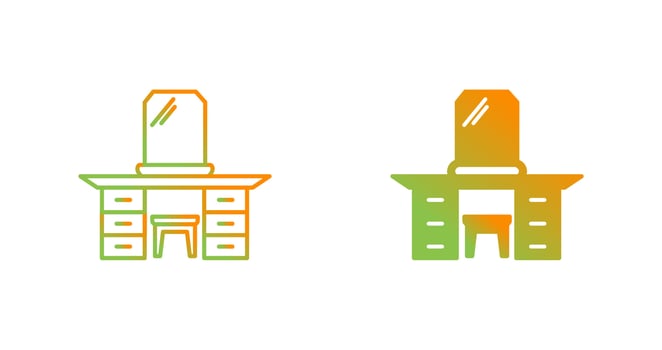 Table with Drawers Vector Icon