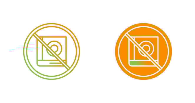 No Education Vector Icon
