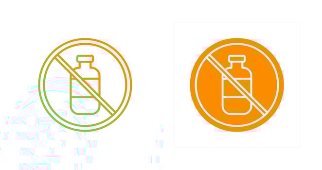 No Liquids Vector Icon