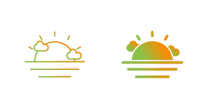 Sunset Vector Icon
