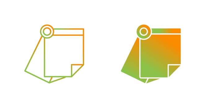 Sticky Note Vector Icon
