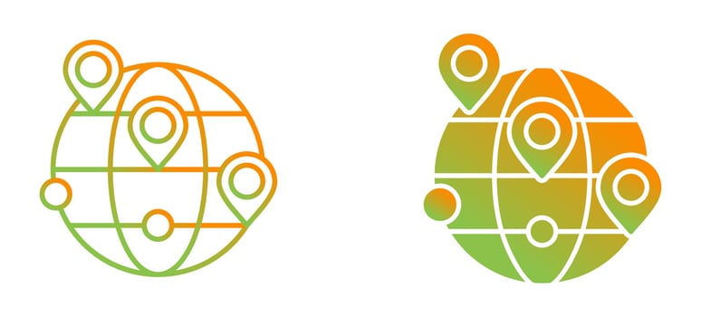 Worldwide Location Vector Icon