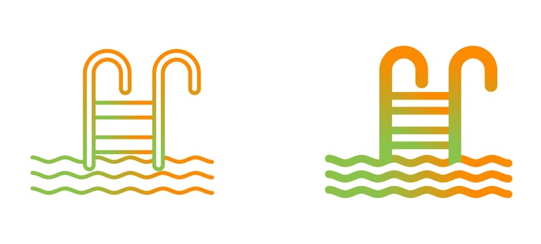 Water Stairs Vector Icon