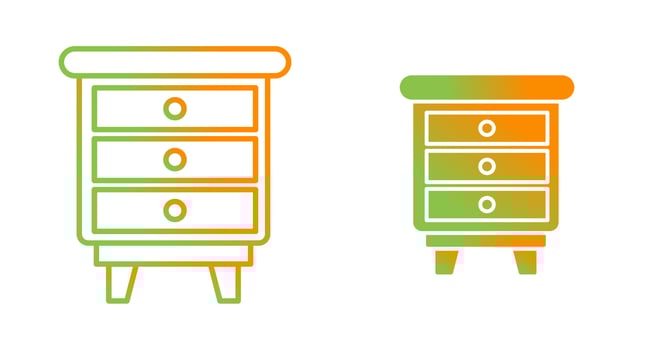 Chest Of Drawers Vector Icon