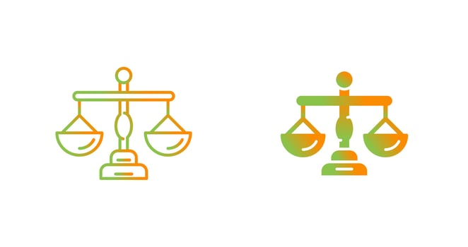 Justice Scale Vector Icon