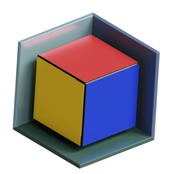 3d rendered yellow red blue cube icon perfect for design project png