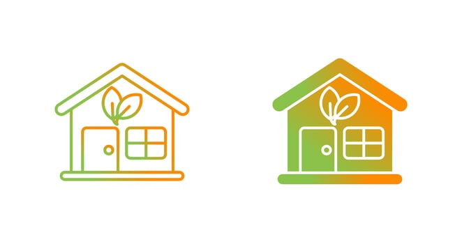 Eco House Vector Icon
