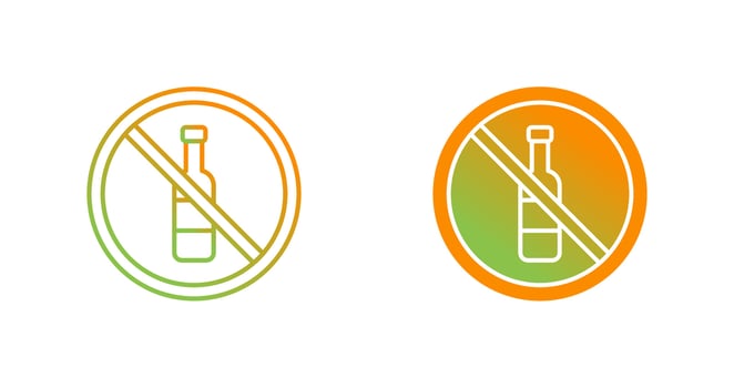 No Alcohol Vector Icon