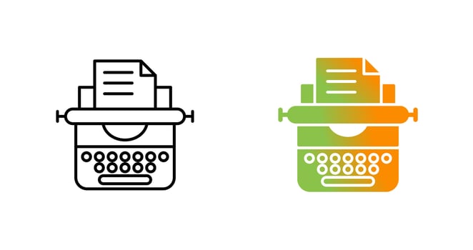 Typewriter Vector Icon