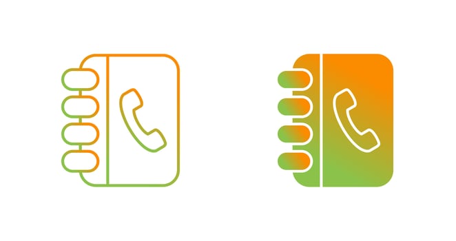 Contact Book Vector Icon