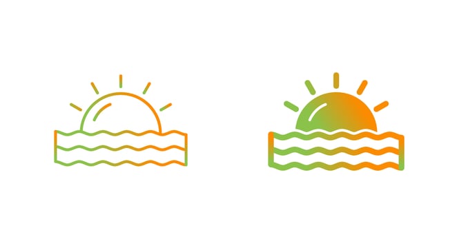 Sunset Vector Icon