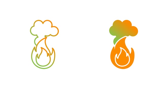 Fire Pollution Vector Icon