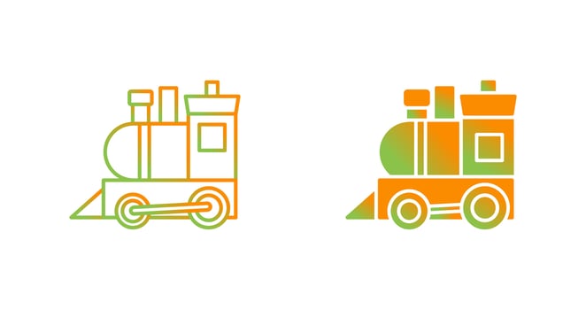 Toy Train Vector Icon