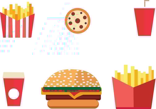 fast food icon set royalty free vector