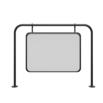 blank billboard. 3d render png