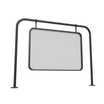 blank billboard. 3d render png