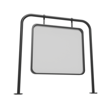 blank billboard. 3d render png