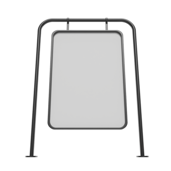 blank billboard. 3d render png