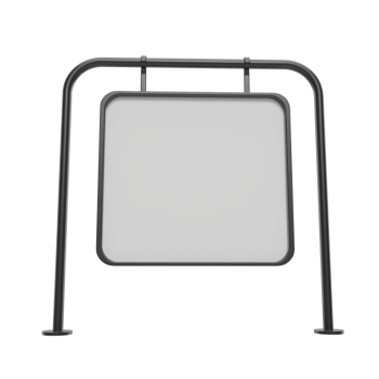 blank billboard. 3d render png