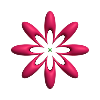 3D flower isolated png