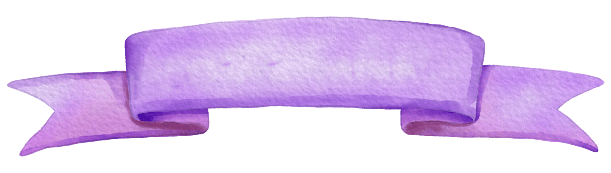 Ribbon banner cute watercolor clipart png